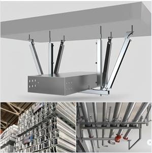 Usine en gros chemin de câbles <span class=keywords><strong>plafond</strong></span> <span class=keywords><strong>Suspension</strong></span> cintre stabilisateur support mural unique pour câble câblage tuyau cintre Support de charge - Product Image 6