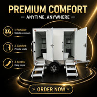 Toilettes mobiles de luxe personnalisées, conteneur portable pour extérieur public, remorque mobile de luxe