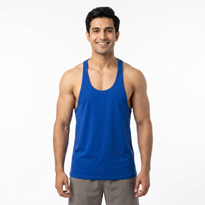 Wholesale Bodybuilding <b>Stringer</b> tank Top Cotton <b>Vest</b> Custom Y Back tank Tops for Men - Product Image 1