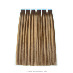 Extensions de cheveux vierges blonds européens de qualité supérieure 2026, double épaisseur, à bandes adhésives régulières - Product Image 2