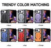 Étui antichoc magnétique REDIAN triple couche TPU+PC avec support à charnière cachée, design Astronaute pour 18 Fold Ultra (360°)