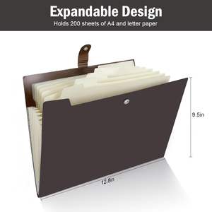 Organiseur extensible à 8 pochettes, classeurs à soufflets avec étiquettes, organiseur de documents papier A4 pour la maison, l'école, les fournitures de bureau - Product Image 3