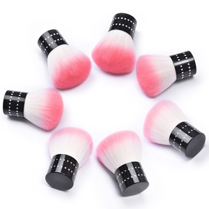 KADS Pink Gradient Nail Dust <b>Brush</b> PVC Handle Soft Nylon Bristles Professional Manicure Tool for Nail Cleaning - Product Image 3