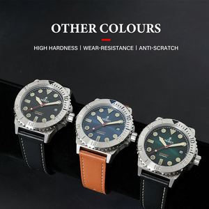 Reloj mecánico importado de hora de salto para hombre, carcasa de acero inoxidable, correa de cuero, gran oferta, reloj automático analógico de buceo, 41mm Miyota - Product Image 3