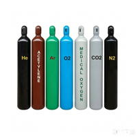 Bouteilles de gaz en acier inoxydable sans soudure rechargeables pour oxygène, argon, hydrogène - Haute sécurité, longue durée de vie