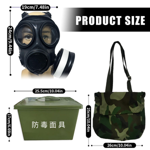 Full <b>Face</b> Filter High Grade Anti-gas Full <b>Face</b> Rubber Mask Respirator Carbon Filter Toxic Gas Mask with Water Dispenser - Product Image 4