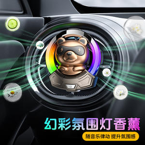 Ours avec lunettes désodorisant pour <span class=keywords><strong>voiture</strong></span> <span class=keywords><strong>parfum</strong></span> de sortie d'air de dessin animé intérieur atmosphère de <span class=keywords><strong>voiture</strong></span> <span class=keywords><strong>parfum</strong></span> aromatisant léger - Product Image 2