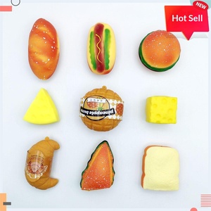 Jouet à décompresser en forme de pain ananas, croissant, burger, pain au fromage, simulation alimentaire créative, en matériau TPR, interactif - Product Image 4
