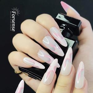 Venta al por mayor de suministros de <span class=keywords><strong>uñas</strong></span> postizas <span class=keywords><strong>en</strong></span> forma de almendra mediana, diseño de <span class=keywords><strong>fuego</strong></span> reutilizable, prensa de Punta francesa <span class=keywords><strong>en</strong></span> las <span class=keywords><strong>uñas</strong></span>, <span class=keywords><strong>uñas</strong></span> postizas de llamas rosas fuertes - Product Image 2