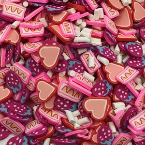 1kg/Sac Promotionnel : Tranches de Pâte Polymère Rose Cœur de Haute Qualité pour DIY, Colle Crème, Nail Art et Artisanat – Vente en Gros - Product Image 4