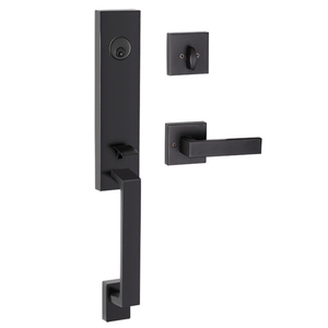 Mỹ Phong Cách Kẽm Hợp Kim Chất Lượng Cao Bạc Trang Trí Chốt Cửa Hình Ống Khóa Lối Vào Phía Trước Cửa Grip Handlesets - Product Image 2