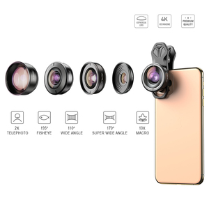 Kit de Lentes para Fotografía Móvil <span class=keywords><strong>5</strong></span> en 1, Accesorio para Cámara de Teléfono para Vlogging, Creación de Contenido de Viajes y Fotos de Productos - Product Image 6