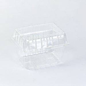 1000g Recycelbare Obst-Kirsch-Trauben-Klappbox PET Transparenter Frischtrauben-Behälter mit Boden und Deckel mit Löchern - Product Image 6