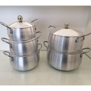 Marmite à soupe avec cuiseur vapeur, fond à induction, ensemble de batterie de cuisine, marmite en aluminium, couscoussier - Product Image 6