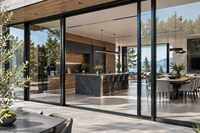 Meubles de cuisine modulaires modernes sur mesure en bois massif, panneaux MDF mélaminés, îlot de cuisine de luxe pour la maison