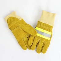 Gants de pompier en cuir ignifuge EN659, résistants au feu, imperméables, en aramide, pour les secours d'urgence et la sécurité