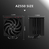 FEZCOOL AZ550 CPU Air Cooler 5 Heat Pipes Fluid Bearing Intelligent Temperature Control Quiet Fan Compatible All