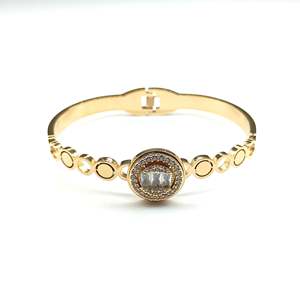 Bracelet de mode en acier inoxydable 316L plaqué or PVD, bijoux durables et résistants - Product Image 1