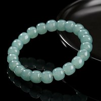 JD GEMS Pulsera de Jadeíta de Guatemala de Alta Imitación de 8-10 mm, Diferentes Estilos, Pulseras y Brazaletes para Mujer