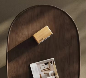 Nordico minimalista <span class=keywords><strong>salotto</strong></span> tavolo da tè alto e basso combinazione nidificazione in legno Color affumicato ovale rotondo <span class=keywords><strong>tavolino</strong></span> da caffè - Product Image 6