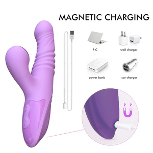 Delove Hot Selling G Spot Clitoris Stimulatie Telescopische Rotatie Clitoris Massager <span class=keywords><strong>Rabbit</strong></span> <span class=keywords><strong>Vibrator</strong></span> Voor Vrouwen - Product Image 5