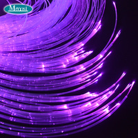 Cable de Fibra Óptica PMMA con Brillo Lateral, Carcasa de PVC, Cable de Fibra Óptica con Brillo Lateral para Iluminación Exterior