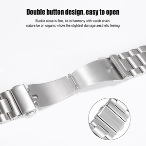 Bracelet trois perles en métal en acier inoxydable pour Apple Watch, pour iWatch série 6 5 4 3 2 1, 38 40 42 44mm - Product Image 3