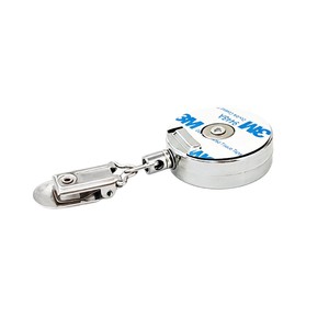 Silver 4cm <b>Towel</b> Clip Multifunctional Telescopic Clip Creative Automatic Rebound Shrink <b>Hook</b> Clip No Drilling Required with - Product Image 5