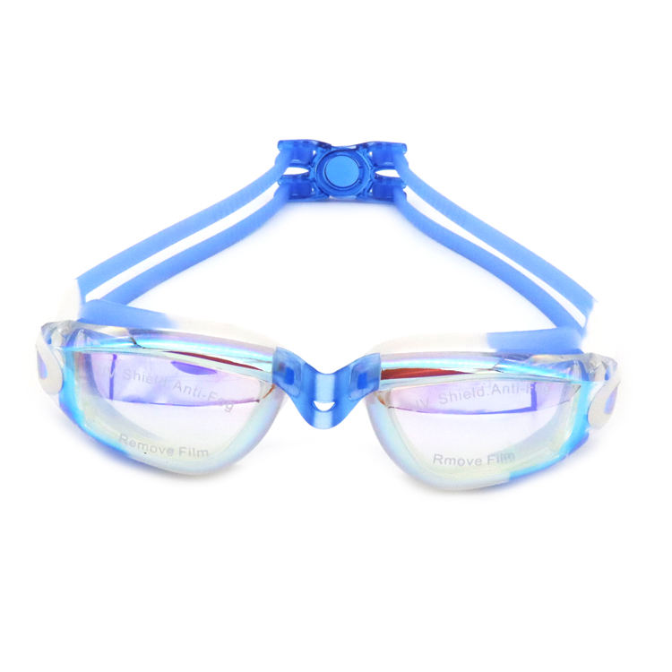 Funny Rainbow Kids Googles Swimming Goggles Anti Fog Mirrored Coating Sports Swim Glasses for Children PC Frame Material