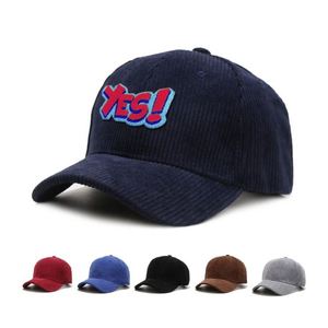 Gorra de béisbol de pana europea de 6 paneles con logotipo personalizado, bordado de marca y cordón ajustable - Product Image 6