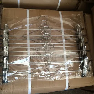 Hot selling non slip metal pant hanger clips and wholesale metal pants skirts hangers