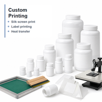 Bouteilles d'emballage en plastique HDPE pour compléments alimentaires pharmaceutiques, 50-800 ml, avec bouchons à vis de sécurité enfant (CRC) pour médicaments et pilules