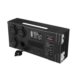 Mini Caja de Distribución de Energía de 12-24V CC, 6 Puertos USB, 3 Tomas de Cigarrillos, Clasificación IP55, 50A, Conexión Rápida, Compatible con Baterías de Litio/AGM para Uso <span class=keywords><strong>en</strong></span> Autocaravanas - Product Image 1