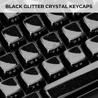 Clavier mécanique à axe magnétique avec touches en cristal noir ciel étoilé 2.0, gravure latérale, profil OEM, Wooting, langue anglaise
