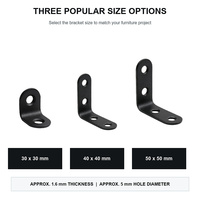 Support d'angle en acier inoxydable 201 brossé avec trous fraisé pour étagères de garage, meubles de camping-car, fixation de joints