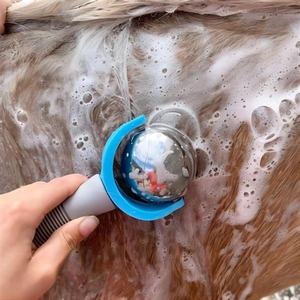 Guanto da massaggio in PVC con palline magnetiche strumento di toelettatura in plastica per la cura del cavallo pettini al Curry di colore personalizzabili - Product Image 6