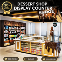 Kiosque moderne pour confiseries et bonbons, présentoir de vente au détail sur mesure pour confiserie, pâtisserie et comptoir de produits sucrés