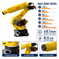 Bras robotisé industriel à 6 axes haute vitesse, charge utile 210 kg, pour palettisation automatique, logistique d'entrepôt intensif