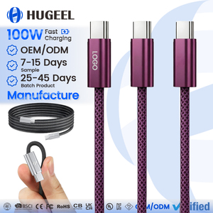 Câble USB 2.0 Type-C de 3, 6 et 10 pieds, <span class=keywords><strong>100W</strong></span>, haute qualité, charge ultra-rapide, avec logo personnalisé pour téléphones et tablettes – Vente en gros - Product Image 2