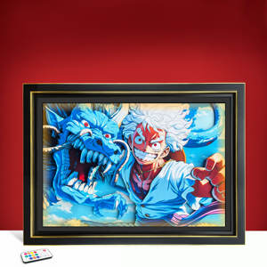 Cadre photo rectangulaire 3D stéréoscopique en papier découpé, impression numérique, style anime, décoration intérieure, personnalisable – Meilleures ventes - Product Image 3