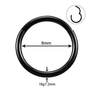 1.2mm <strong>Clicker</strong> Nose Piercing G23 <strong>Titanium</strong> Hinged Segment Nose <strong>Ring</strong>