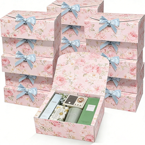 Invitation Paper Luxury Flip-Top Magnetic Closure Bridesmaid <strong>Weeding</strong> Valentine's Day Gift Packaging Present <strong>Box</strong> <strong>for</strong> with Ribbon - Product Image 3