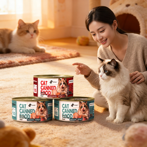 Alimento Húmedo para Gatos con Alto Contenido de Carne, 375G, Sabor a Pescado de Océano y Res, Alimento Enlatado Premium para Mascotas, Suministro para Pedidos al por Mayor OEM - Product Image 1