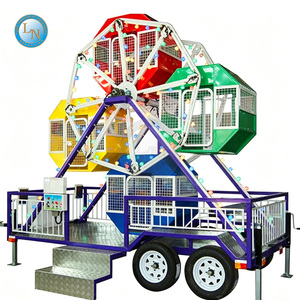 Mini-roue gigante mobile en acier résistant aux intempéries pour intérieur et extérieur, avec cabine multicolore et éclairage LED, petite attraction de fête foraine, vente en gros - Product Image 3