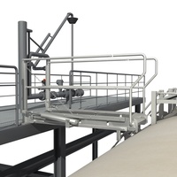 Sndway — pack d'escalier pliants galvanisés, avec cage de sécurité pour chargement de produits chimiques, plateforme chimique à suspension