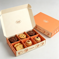Boîte d'emballage en papier de luxe personnalisée pour biscuits, pâtisseries, gâteaux, crêpes, avec fenêtre