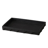 Plateau rectangulaire de luxe en résine artisanale de style Wabi-sabi, ornements, plateau de service pour restaurant, articles décoratifs pratiques