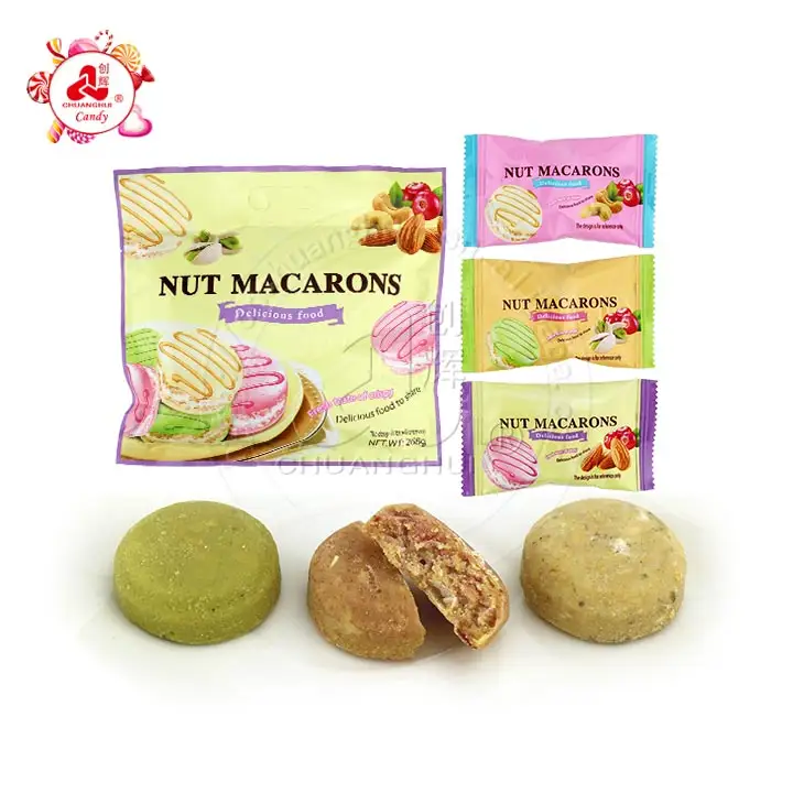 Nut Macarons Crispy biscuit cookies mixed almond Pistache cashew nuts