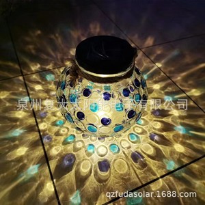 Lámpara Decorativa de Jardín con Mosaico Solar en Forma de Pavo Real, Botella de Vidrio con Luz LED, Resistente al Agua, de Pie - Product Image 3