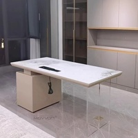 Table en bois convertible de sens de conception de bureau d'ordinateur haut de gamme de luxe simple pour le style en bois de panneau d'immeuble de bureau